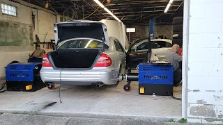 Mercedes E55 on the dyno