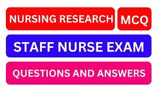 Nursing Research  MCQs with Answers | SNB EXAM IMPORTANT QUESTIONS | multiple choice |