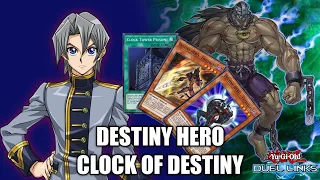 KING OF GAMES [KOG] 👑 Destiny Hero with New Skill Clock of Destiny | Yu-Gi-Oh! Duel Links