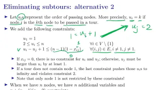 [OR1-Modeling] Lecture 3: Integer Programming #11 Traveling salesperson problem: Subtour elimination