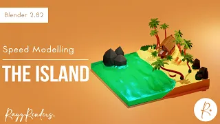 Blender 2.82: The Island | 3D Speed Modeling by RayyRenders