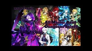 Elsword [NA] Mad Paradox - All Master Road Dungeons - Hell Mode Solo (After Balance patch 8/2/23)