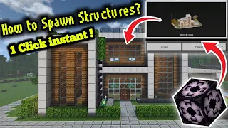 How to Spawn Modern House structure in Minecraft PE 1.18 !