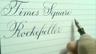 Copperplate cursive script practice: writing New York subway stations #handwriting #calligraphy #NYC