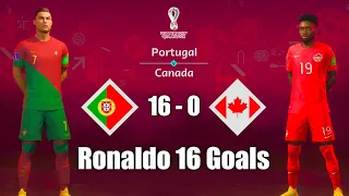 FIFA 23 - PORTUGAL 16 - 0 CANADA - Ronaldo 16 Goals - FIFA World Cup Final - Gameplay [4K]