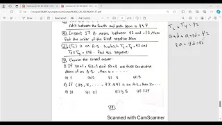 Exercise on Arithmetic sequence ( 2nd sec )