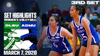 DLSU vs. ADMU - March 7, 2020 | Set 3 Highlights | UAAP 82 WV