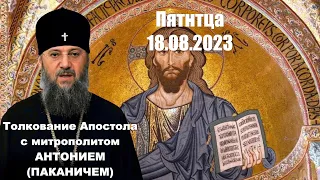 Пятница, 18 августа 2023 года. Толкование Апостола с митр. Антонием (Паканичем).