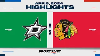 NHL Highlights | Stars vs. Blackhawks - April 6, 2024