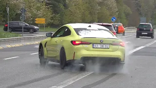 Cars Leaving Nürburgring Tankstelle - BMW Drifts, M3 G80 Armytrix, RS3 Sportback 8Y, Aventador