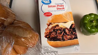 Philly Cheesesteak Sandwich using Great Value Sirloin Philly Steak