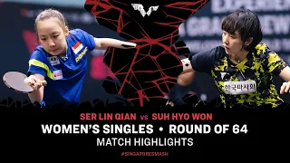 Ser Lin Qian vs Suh Hyo Won | WS R64 | Singapore Smash 2024