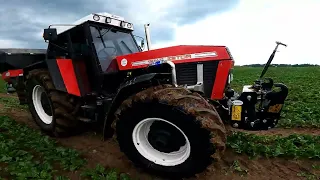 Zetor 16145 Turbo Intercooler - sowing N fertilizers for sugar beets in the rain.