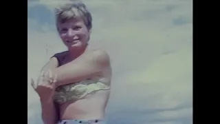 60s Beach Scene. 8mm Film Footage.