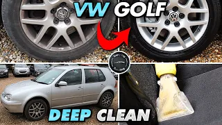 Deep Cleaning a VW Golf 18 year old Disaster detail Dirty/Filthy Car