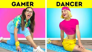 DANCER vs GAMER | She HATES her POPULAR Sister | Funny Family Situations - by La La Life Games