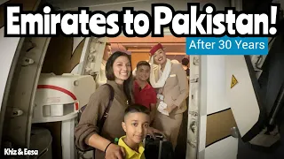 Dubai to Lahore Pakistan flight after 30 years on a Special Boeing 777 #travel #flight @emirates