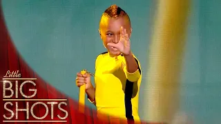 Kung Fu Kenzy's Bruce Lee Performance | Little Big Shots