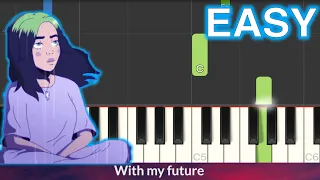 Billie Eilish - My Future EASY Piano Tutorial + LYRICS