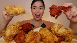 24 CHICKEN MUKBANG | snow cheese, cheddar, jack daniels and yangnyeom chicken