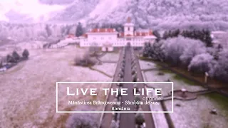 Mănăstirea Brâncoveanu-vedere aeriana iarna DJI Mavic Mini