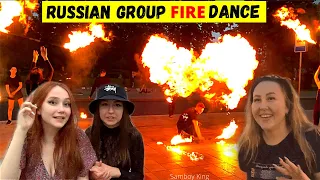 RUSSIAN GROUP FIRE DANCING | BEST FIRE FANS ACT 🔥 | AMAZING SKILLS 😱😱