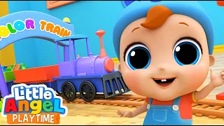Baby John's Color Train Fun! | Fun Sing Along Songs by Little Angel Playtime