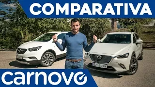 Mazda CX-3 vs Opel Mokka X - SUV pequeño / Comparativa / Review / Prueba / Test en español | Carnovo