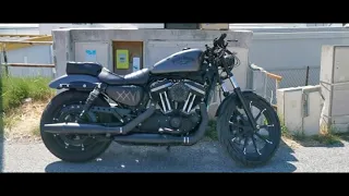 HARLEY 883 IRON  SILENCIEUX ORIGINE VS VANCE & HINES LONG