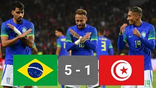 Brazil 5 – 1 Tunisia – Friendly/ Last Match Before WC Qatar 2022/ONLY GOALS in HD