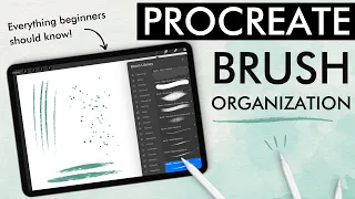 PROCREATE BRUSH LIBRARY ORGANIZATION ✨(everything you should know!)