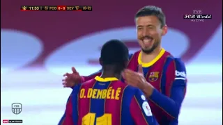 Ousmane Dembele goal vs Sevilla - Barcelona 1-0 Sevilla | Copa Del Rey 03/03/2021