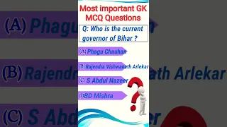 Governor Of Bihar #youtubeshorts #shorts #gk #viral