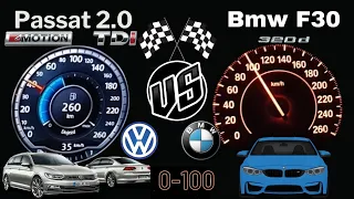 Vw Passat 2.0 Bi-Tdi 240 Hp VS Bmw F30 320d Chip Tuning 0 100 Yarışı