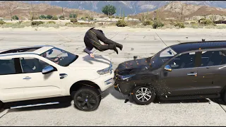 Toyota Fortuner VS Ford Endeavour | CRASH TEST GTA 5 @TechnoGamerzOfficial