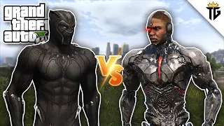 GTA 5 - Black Panther VS Cyborg (4K Ultra HD Gameplay)