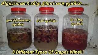 3 Different Methods of Grapes wine Preparation | 3 வித்தியாசமான முறையில் திராட்சை ஒயின் தயாரிக்கலாம்