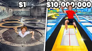 $1 vs $10,000,000 Trampoline Park!