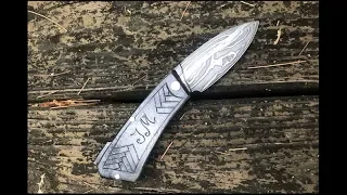 meteor forging part 2: finishing the meteorite folding knife.