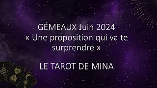 GÉMEAUX ♊️ Juin 2024. « Une proposition qui va te surprendre ». Le Tarot de Mina