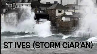 St Ives Cornwall. Storm Ciaran.