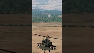 Boeing AH-64 Apache destroys a tank with a Hellfire missile #dcs