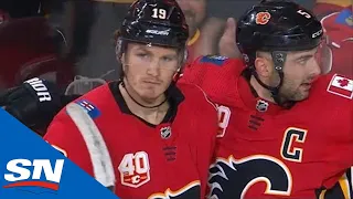 Matthew Tkachuk Scores His First Of The Season With A Quick Wrist Shot