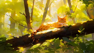 Sleepy Cat in The Garden 🐈 Lofi Meow x Lofi Hip Hop Mix 😸 Chill Beats to Relax / Study to