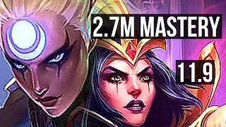 DIANA vs LEBLANC (MID) | 2.7M mastery, 3/0/3, 600+ games | KR Diamond | v11.9