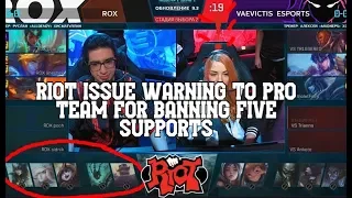 Riot Punishes Pro Team For Banning 5 Supports! Calls Team Sexist