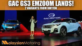 GAC GS3 Emzoom Lands – 2 Variants, 1.5T, From RM119k | #NewsUpdate