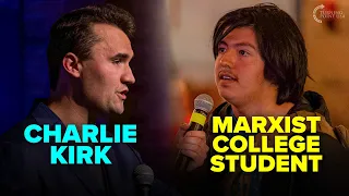 Charlie Kirk Can't BELIEVE What He Hears from Cocky, MARXIST College Student 👀
