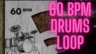 [FREE] Drums Loop | 60 BPM | Simple Straight Beat | Rock [NO COPYRIGHT]