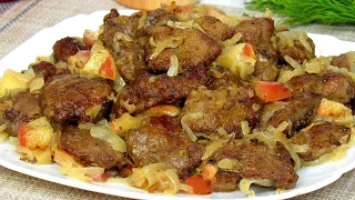 The most delicious and tender liver! My husband's favorite recipe! Liver with apples and onions.